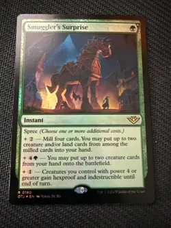 MTG #0180 Smuggler's Surprise Outlaws of Thunder Junction Foil Near Mint - Image 1
