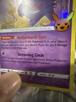 Gengar Error Full Holo Bleed 066/196 Pokemon Trick Or Trade 2022 Stamped Rare - Image 2