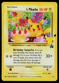 Pokemon Card - Birthday Pikachu Celebrations Classic Collection 24/53 Holo - Image 1