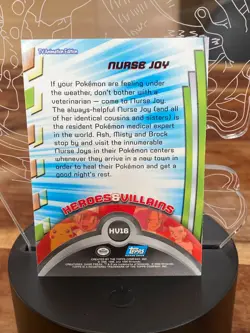 Nurse Joy HV16 - Pokemon 2000 Topps TV Heroes & Villians - Blue Logo - Image 2