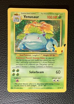 Venusaur Pokemon 15/102 Celebrations: Classic Collection Holo Rare NM - Image 1