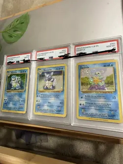 Pokemon TCG 2023 CLB EN Blastoise Wartortle Squirtle GEM MT Holo Lot EN PSA 10 - Image 1