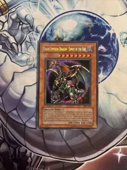 Yu-Gi-Oh! Chaos Emperor Dragon Envoy of the End 1st Ed IOC-000 Secret LP (BW) - Image 1