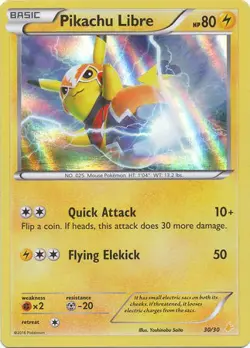 Pikachu Libre - 30/30 - XY Trainer Kit: Pikachu Libre & Suicune (Pikachu Libre) - Image 1
