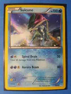 holo Suicune 30/30 Pokemon card XY Suicune/Pikachu Libre Trainer Kit NM - Image 1