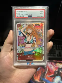2024 ONE PIECE OP06-WINGS OF THE CAPTAIN TREASURE RARE #007 NAMI PSA 9 - Image 2