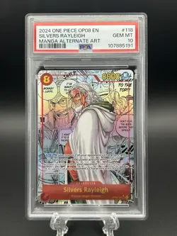 Rayleigh Manga OP08-118 Two Legends Foil PSA 10 English - One Piece Card Game - Image 1