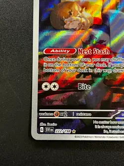 Skwovet 222/198 - Scarlet & Violet Base Set IR Illustration Rare Pokemon Card NM - Image 2