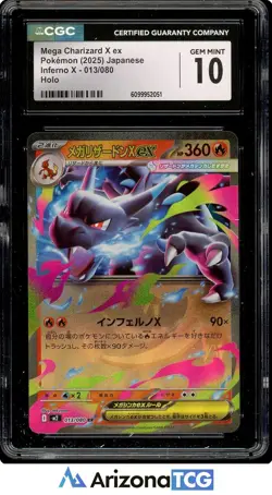 Pokemon 2025 Mega Charizard X ex 013/080 Holo RR Inferno X Japanese CGC 10 - Image 1