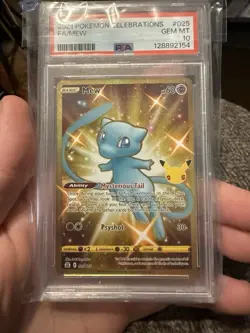 2021 Pokemon Celebrations Mew #025/025 Secret Rare Holo Full Art PSA 10 - Image 1