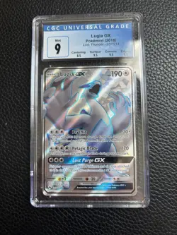 Pokemon Lugia GX 207/214 Lost Thunder Full Art Ultra Rare Holo CGC 9 - Image 1
