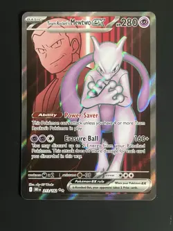 Pokemon TCG Team Rockets Mewtwo EX 213/182 Destined Rivals NM - Image 3