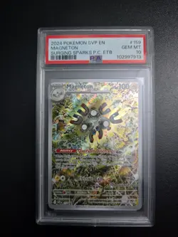 Magneton Pokemon Center Stamp #159 - Surging Sparks ETB Promo - PSA 10 Gem Mint - Image 1
