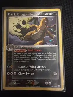 Pokemon Dark Dragonite 15/109 Holo NM EX Team Rocket Returns TCG Rare Card - Image 1