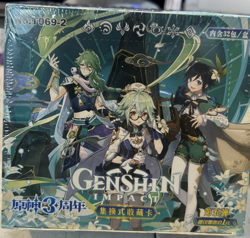 New Genshin Impact 32 Pack Booster Box Trading Card Holo CCG TCG Doujin #T069 - Image 1