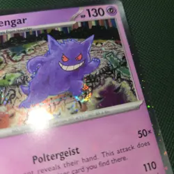 WHOLE FULL SWIRL BLEED 🌀 Gengar 094/165 151 Club Cosmos Holo Promo Pokemon Card - Image 2
