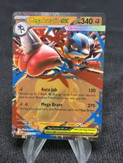 💥 2014 Pokemon XY - Mega Lucario EX 077/132 (ME01: Mega Evolution Holo) ⚡🔥 - Image 1