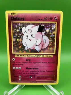 2016 Pokemon XY Evolutions Clefairy 20th Anniversary Holo #63/108 -LP - Image 1
