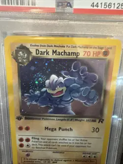 2000 POKEMON ROCKET DARK MACHAMP-HOLO 1ST EDITION PSA 9 - Image 2