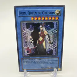 YUGIOH Super Rare Ruin, Queen Of Oblivion SOI-EN034 1st Edition MP - Image 1