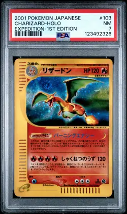2001 POKEMON JPN EXPEDITION 1ST EDITION #103 CHARIZARD-HOLO PSA 7 - Image 1