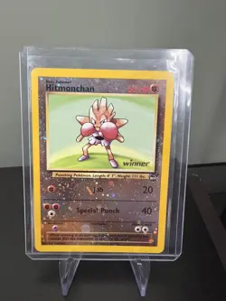 Hitmonchan #2 Best of Game WINNER Stamp Reverse Holo Pokemon TCG Card - Image 1