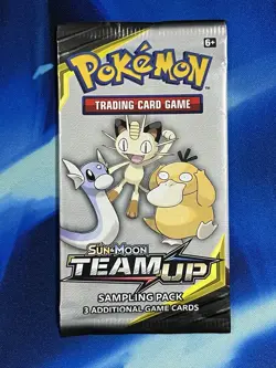 Sun & Moon Team Up Booster Pack Fun Pack 3 Card Sample Pack Sealed Nm Mint - Image 1