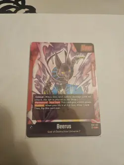 Dragon Ball Super Card Game Beerus Awakened Pulse FB01-002 Alt Art - Image 2