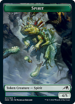 MTG - Spirit Token (011), Kamigawa: Neon Dynasty - Image 1