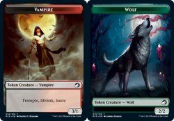 MTG - Vampire Token // Wolf Token - Foil, Innistrad: Midnight Hunt - Image 1
