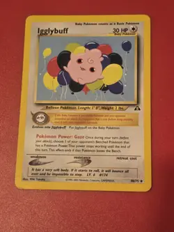 Igglybuff 40/75 Neo Discovery Regular LP Pokemon TCG Free Shipping - Image 1