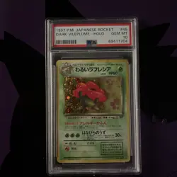 1997 Pokemon Japanese Rocket Dark Vileplume #45 Holo PSA 10 - GEM MINT! - Image 1