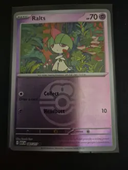 Pokemon TCG Assended Heros 087/217 Ralts Love Ball Reverse Holo - Image 1