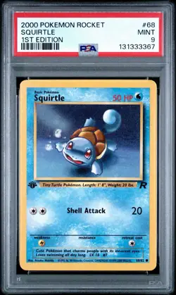 2000 Pokemon 1st Edition Rocket Squirtle | PSA 9 - Image 1