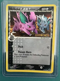 Pokemon TCG Nidoran M (Delta Species) EX Dragon Frontiers 57/101 Reverse Holo - Image 1