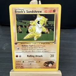 Pokemon Brock's Sandshrew Gym Heroes 1st Edition (71/132) NM - Image 1