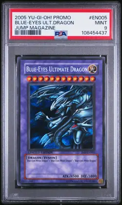 2005 YU-GI-OH! PROMO JUMP MAGAZINE #EN005 BLUE-EYES ULTIMATE DRAGON PSA 9 - Image 1