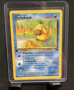 FRENCH Psyduck/Psykokwak 53/62 1st Edition - Fossil Set 1999 Pokemon MP Low Pop - Image 1