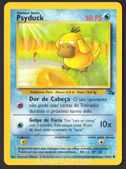 PSYDUCK 53/62 FOSSIL CROMO POKEMON EDICION FOSIL 1999 TCG PORTUGUES - Image 1