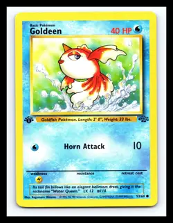💥 Goldeen # 53/64 Jungle Set 1st Edition Stamp Vintage 1999 Pokemon Card - Image 1