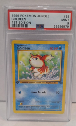 Pokemon- Goldeen- 1st Edition #53/64 - Jungle 1999- PSA 9 - Image 1