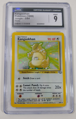 1999 Pokemon Jungle Unlimited Kangaskhan Holo Rare 5/64 CGC Mint 9 - Image 1