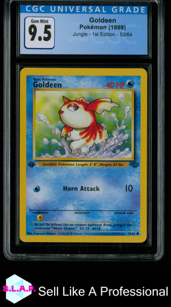 GOLDEEN JUNGLE - 1ST EDITION 53/64 POKEMON CGC 9.5 - Image 1