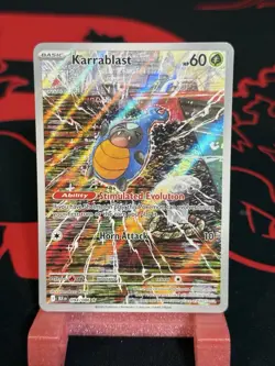 Pokemon TCG Karrablast 094/086 Illustration Rare Holo Sv: Black Bolt English NM - Image 1