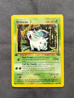 Pokemon TCG Nidoran Jungle Card 57/64 Unlimited Common 1st Edition - Image 1