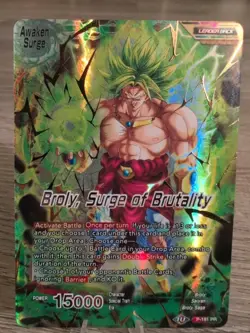 Broly Surge of Brutality GOLD STAMP Foil Dragon Ball Super Masters Card Game CCG - Image 1