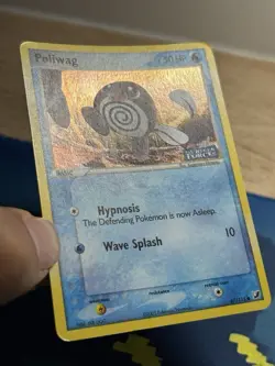 Poliwag 67/115 Reverse Holo Foil Ex Unseen Forces Stamped Pokemon Card LP - Image 2