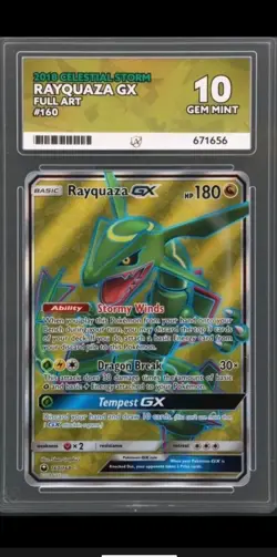 Ace 10 Rayquaza GX 160/168 Celestial Storm Full Art Pokemon Card PERFECT SUBS - Image 2