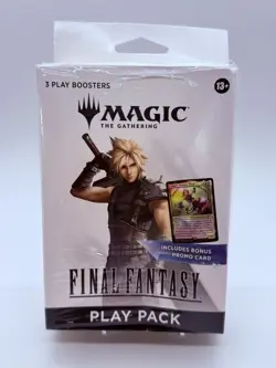 Magic The Gathering Final Fantasy Play Pack 3 Boosters & Zidane Promo SEALED NEW - Image 1
