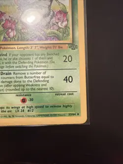 Pokemon Jungle Butterfree 33/64 D Edition Error NM Near Mint - Image 5